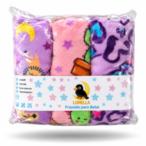 Pack de Frazadas para Bebé — Lila, Cactus, Morado