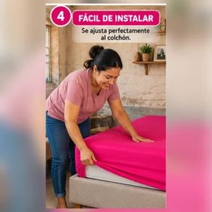 Sábana Cajonera Matrimonial — Rosa Fiusha