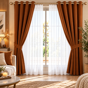Cortina Blackout Ana 164 x 256 4pzs — CAMEL CON BLANCOS
