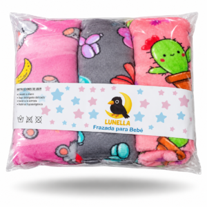 Pack de Frazadas para Bebé — Rosa, Globos, Cactus