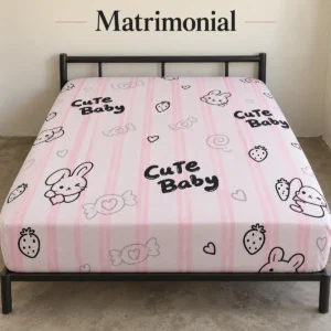 Sábana Cajonera Matrimonial — Cute Baby rosa