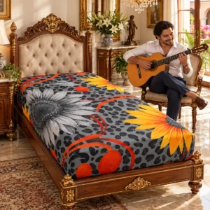 Sabana Cajonera Individual — GRIS CON GIRASOLES