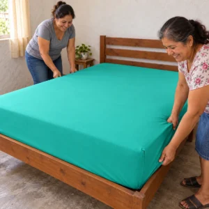 Sábana Cajonera Matrimonial — Turquesa